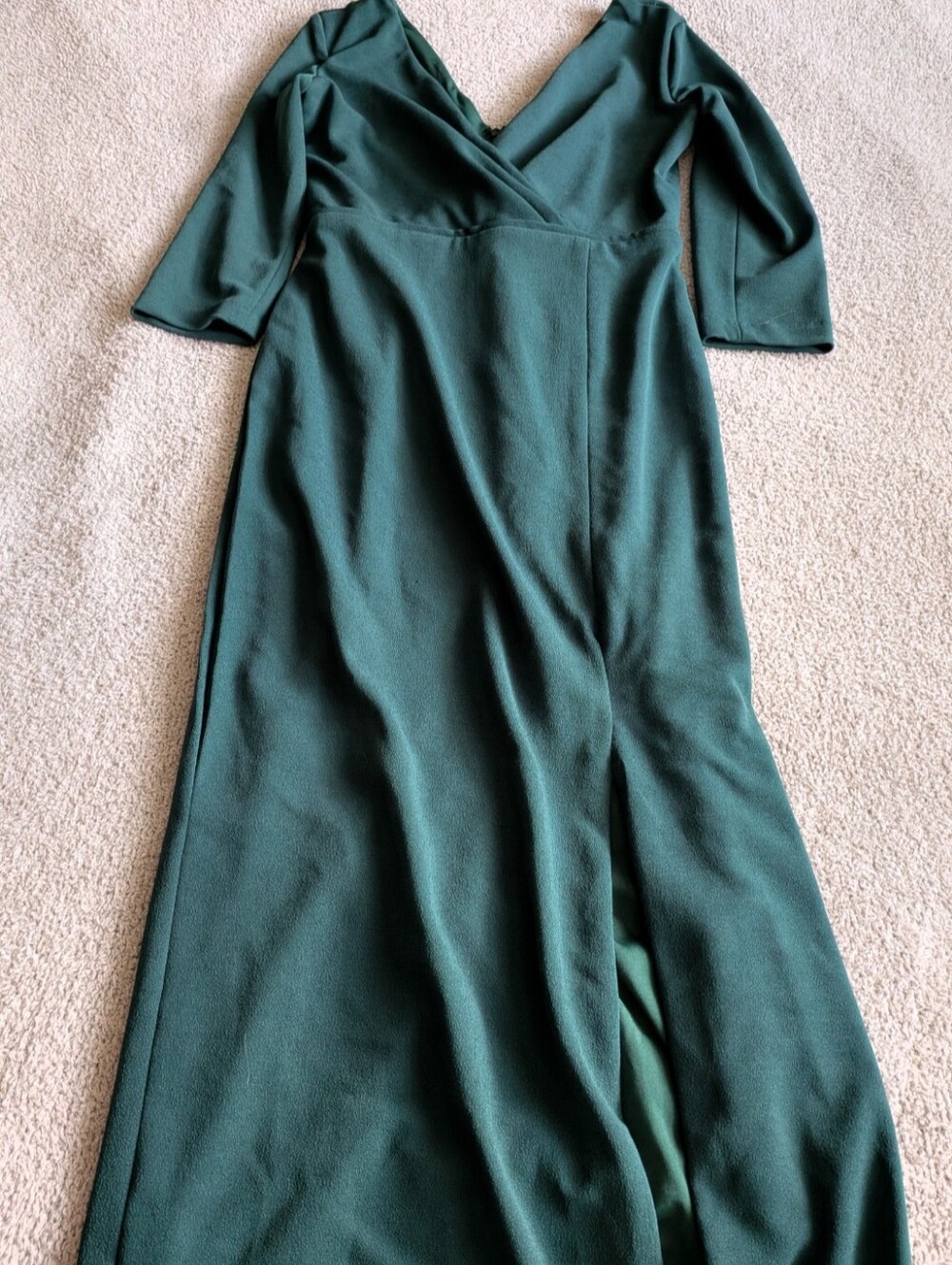 🌼B2G1🌼 After Six Deep Forest Green V-Neck Maxi Gown